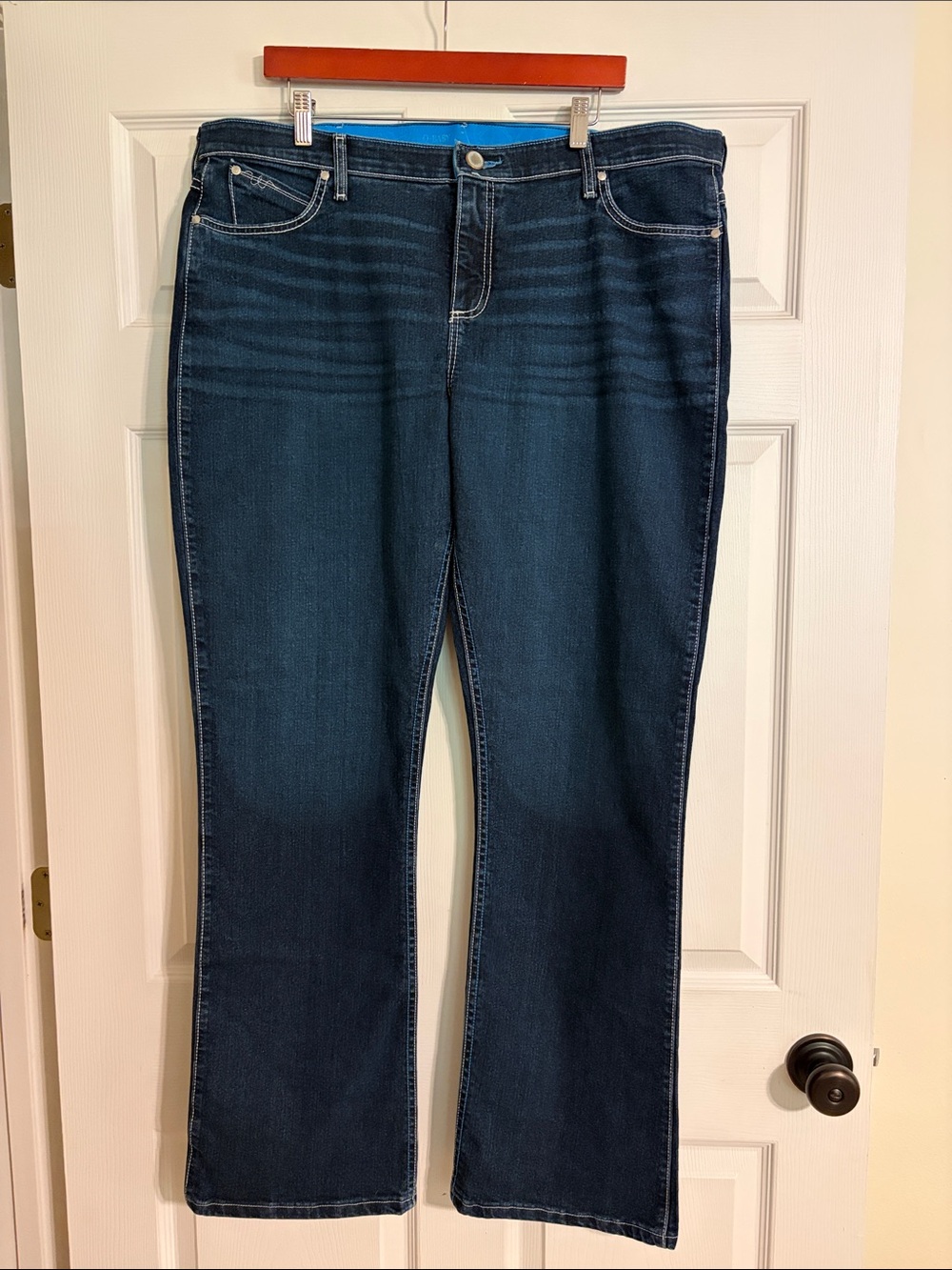Wrangler Cash Ultimate Riding Jeans 20W x 34 Dark Wash Bootcut Plus
